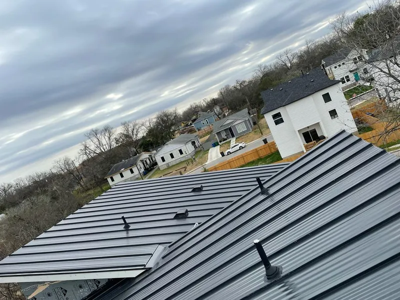 Standing seam metal roof panels with vents for Skylight Repair in Taylorville